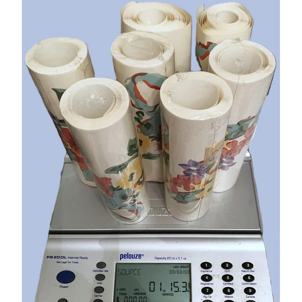 7 Vintage Floral Wallpaper‎ Border Rolls: Cottage Granny Core Style NOS Lot Read